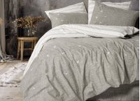 Постельное белье ранфорс Cotton Box - Klein Moke Kahve с вышивкой (Турция), евро